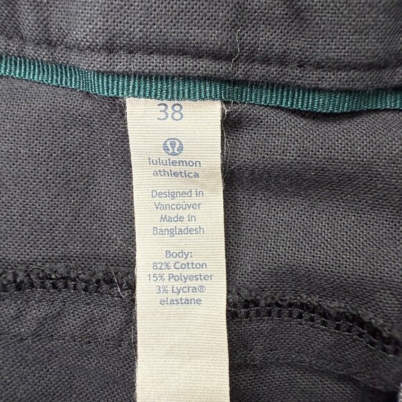 Lululemon Commission Shorts Men 38 Black 9" Stretch - Picture 6 of 15